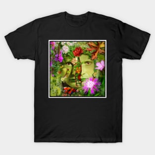 Surreal Garden Peeled Hannibal Portrait Floral Collage T-Shirt